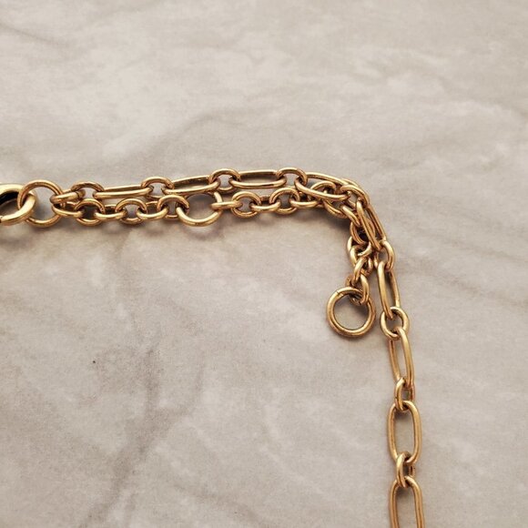 ✨ J.Crew Orange Touple Rhinestones Crystals Cluster Statement Necklace ✨ - Picture 3 of 15